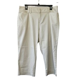 Circle of Life brushed very pale green/gray cotton capri pant size 18